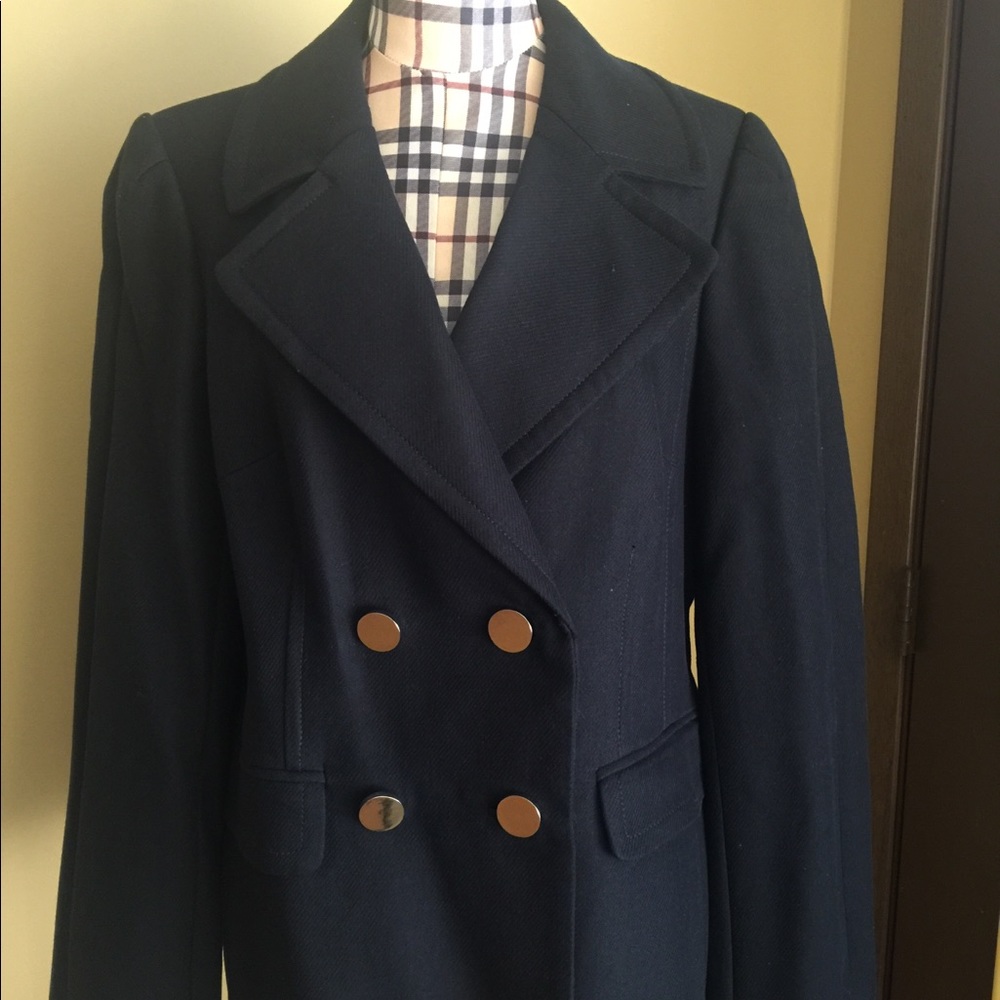 Banana Republic Navy Blue Car Coat Size Large